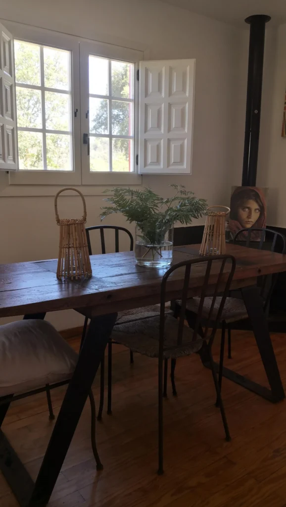 Vista de la mesa del comedor